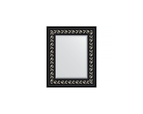 Зеркало настенное с фацетом EVOFORM в багетной раме чёрный ардеко, 45х55 см, BY 1357