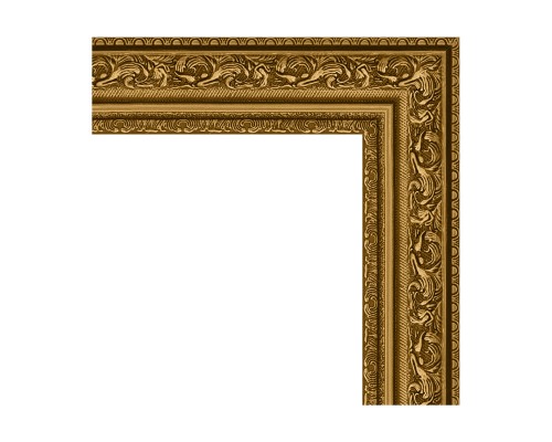 Зеркало настенное EVOFORM в багетной раме виньетка состаренное золото, 74х134 см, BY 3295
