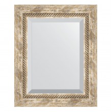 Зеркало настенное с фацетом EVOFORM в багетной раме прованс с плетением, 43х53 см, BY 3355