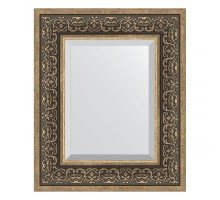 Зеркало настенное с фацетом EVOFORM в багетной раме вензель серебряный, 49х59 см, BY 3371