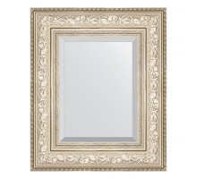 Зеркало настенное с фацетом EVOFORM в багетной раме виньетка серебро, 50х60 см, BY 3374