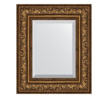 Зеркало настенное с фацетом EVOFORM в багетной раме виньетка состаренная бронза, 50х60 см, BY 3375