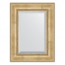 Зеркало настенное с фацетом EVOFORM в багетной раме состаренное серебро с орнаментом, 62х82 см, BY 3402