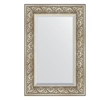 Зеркало настенное с фацетом EVOFORM в багетной раме барокко серебро, 60х90 см, BY 3424