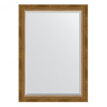 Зеркало настенное с фацетом EVOFORM в багетной раме состаренная бронза, с плетением, 73х103 см, BY 3458