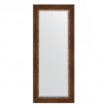 Зеркало настенное с фацетом EVOFORM в багетной раме римская бронза, 61х146 см, BY 3543