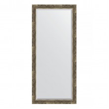Зеркало настенное с фацетом EVOFORM в багетной раме старое дерево с плетением, 73х163 см, BY 3590