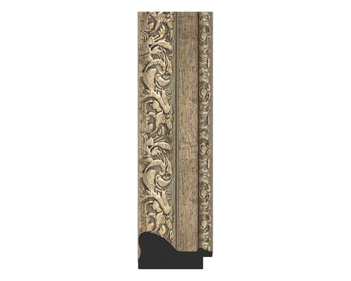 Зеркало настенное с фацетом EVOFORM в багетной раме виньетка античное серебро, 75х165 см, BY 3591