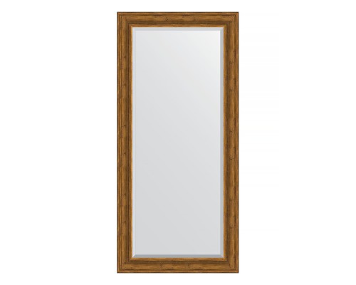 Зеркало настенное с фацетом EVOFORM в багетной раме травленая бронза, 79х169 см, BY 3602