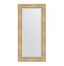 Зеркало настенное с фацетом EVOFORM в багетной раме состаренное серебро с орнаментом, 82х172 см, BY 3610