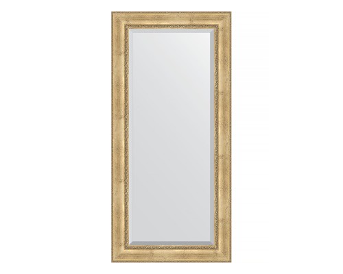 Зеркало настенное с фацетом EVOFORM в багетной раме состаренное серебро с орнаментом, 82х172 см, BY 3610