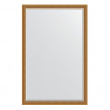 Зеркало настенное с фацетом EVOFORM в багетной раме состаренное золото с плетением, 113х173 см, BY 3613