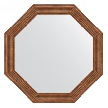 Зеркало настенное Octagon EVOFORM в багетной раме сухой тростник, 49х49 см, BY 3661