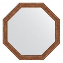 Зеркало настенное Octagon EVOFORM в багетной раме сухой тростник, 59х59 см, BY 3662