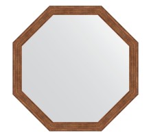 Зеркало настенное Octagon EVOFORM в багетной раме сухой тростник, 69х69 см, BY 3663