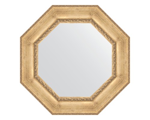 Зеркало настенное Octagon EVOFORM в багетной раме состаренное серебро с орнаментом, 72х72 см, BY 3671
