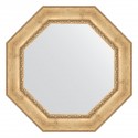 Зеркало настенное Octagon EVOFORM в багетной раме состаренное серебро с орнаментом, 82х82 см, BY 3672