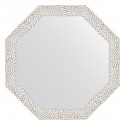 Зеркало настенное Octagon EVOFORM в багетной раме чеканка белая, 48,2х48,2 см, BY 3676