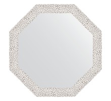 Зеркало настенное Octagon EVOFORM в багетной раме чеканка белая, 48,2х48,2 см, BY 3676