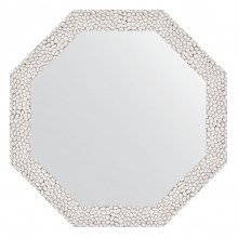 Зеркало настенное Octagon EVOFORM в багетной раме чеканка белая, 48,2х48,2 см, BY 3676