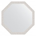 Зеркало настенное Octagon EVOFORM в багетной раме чеканка белая, 68,2х68,2 см, BY 3678