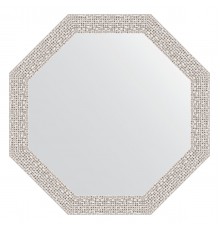 Зеркало настенное Octagon EVOFORM в багетной раме мозаика хром, 48,2х48,2 см, BY 3679