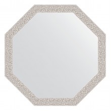 Зеркало настенное Octagon EVOFORM в багетной раме мозаика хром, 58,2х58,2 см, BY 3680