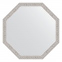 Зеркало настенное Octagon EVOFORM в багетной раме волна алюминий, 68,2х68,2 см, BY 3684