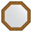 Зеркало настенное Octagon EVOFORM в багетной раме виньетка состаренное золото, 50,4х50,4 см, BY 3688
