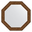 Зеркало настенное Octagon EVOFORM в багетной раме виньетка состаренная бронза, 50,4х50,4 см, BY 3694