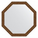 Зеркало настенное Octagon EVOFORM в багетной раме виньетка состаренная бронза, 70,4х70,4 см, BY 3696