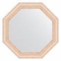 Зеркало настенное Octagon EVOFORM в багетной раме белёный дуб, 50,8х50,8 см, BY 3697