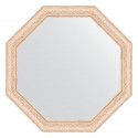 Зеркало настенное Octagon EVOFORM в багетной раме белёный дуб, 60,8х60,8 см, BY 3698