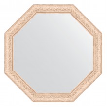 Зеркало настенное Octagon EVOFORM в багетной раме белёный дуб, 60,8х60,8 см, BY 3698