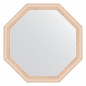 Зеркало настенное Octagon EVOFORM в багетной раме белёный дуб, 70,8х70,8 см, BY 3699