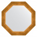 Зеркало настенное Octagon EVOFORM в багетной раме травленое золото, 50,4х50,4 см, BY 3700