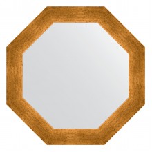 Зеркало настенное Octagon EVOFORM в багетной раме травленое золото, 50,4х50,4 см, BY 3700