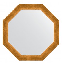 Зеркало настенное Octagon EVOFORM в багетной раме травленое золото, 60,4х60,4 см, BY 3701