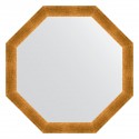 Зеркало настенное Octagon EVOFORM в багетной раме травленое золото, 70,4х70,4 см, BY 3702