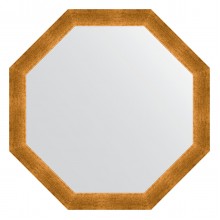Зеркало настенное Octagon EVOFORM в багетной раме травленое золото, 70,4х70,4 см, BY 3702