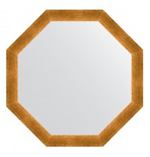 Зеркало настенное Octagon EVOFORM в багетной раме травленое золото, 70,4х70,4 см, BY 3702