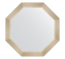 Зеркало настенное Octagon EVOFORM в багетной раме травленое серебро, 60,4х60,4 см, BY 3704