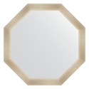 Зеркало настенное Octagon EVOFORM в багетной раме травленое серебро, 70,4х70,4 см, BY 3705