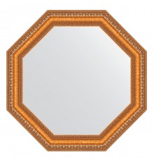 Зеркало настенное Octagon EVOFORM в багетной раме золотые бусы на бронзе, 51,6х51,6 см, BY 3706