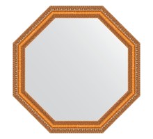Зеркало настенное Octagon EVOFORM в багетной раме золотые бусы на бронзе, 61,6х61,6 см, BY 3707