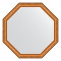 Зеркало настенное Octagon EVOFORM в багетной раме золотые бусы на бронзе, 71,6х71,6 см, BY 3708