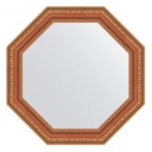 Зеркало настенное Octagon EVOFORM в багетной раме бронзовые бусы на дереве, 51,6х51,6 см, BY 3712