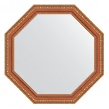 Зеркало настенное Octagon EVOFORM в багетной раме бронзовые бусы на дереве, 61,6х61,6 см, BY 3713