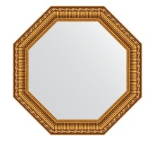 Зеркало настенное Octagon EVOFORM в багетной раме золотой акведук, 50,4х50,4 см, BY 3715