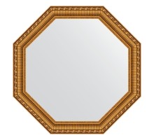 Зеркало настенное Octagon EVOFORM в багетной раме золотой акведук, 60,4х60,4 см, BY 3716